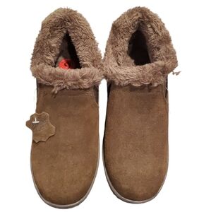 Minnetonka Women's Suede Ankle Faux Fur Boots Size 6